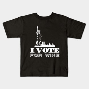 I vote for wine Kids T-Shirt